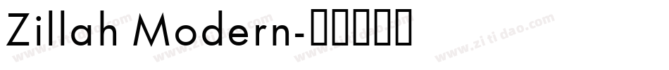 Zillah Modern字体转换